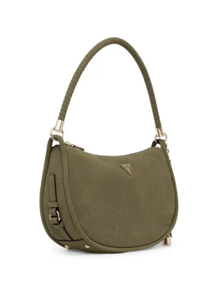 Geantă shopper Guess cu autograf verde