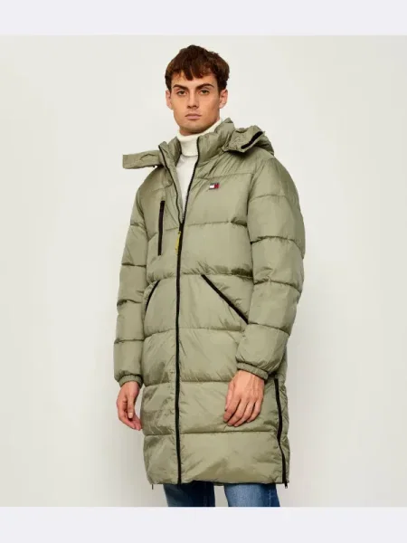 Tommy Jeans Palton VAIL MAXI verde