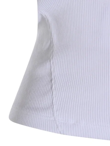 Top Rag & Bone cu nervuri alb