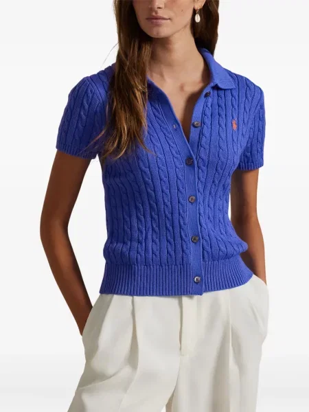 Căciulă Polo Ralph Lauren cu broderie tricotate de costum albastru