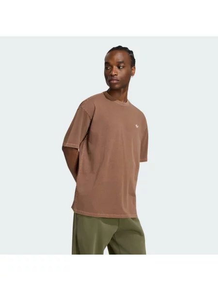 TRIČKO TREFOIL ESSENTIALS WASHED LOOSE DROPPED SHOULDER hnědé