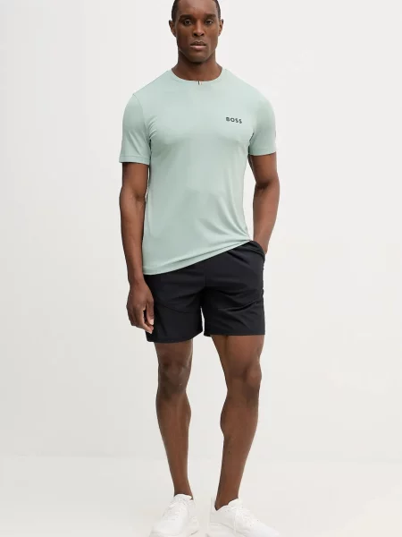 Футболка Boss Green с принтом зеленая
