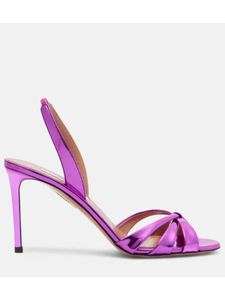 Sandale Aquazzura slingback roz