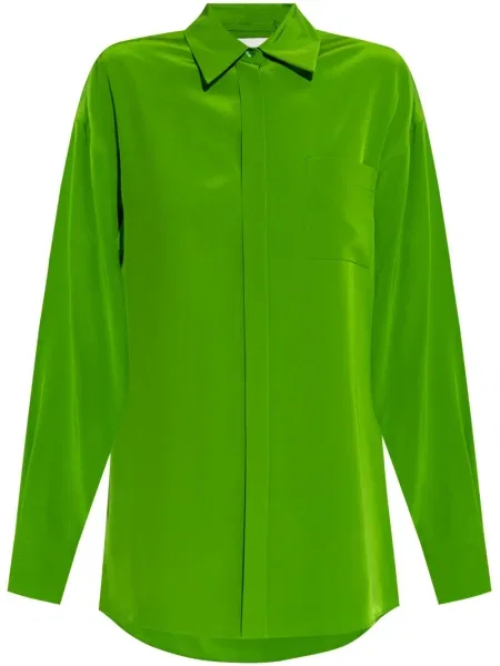 Cămașă Sportmax de mătase verde
