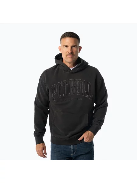 Мъжки суитшърт Pitbull Orlando Hooded whashed dark graphite сиво