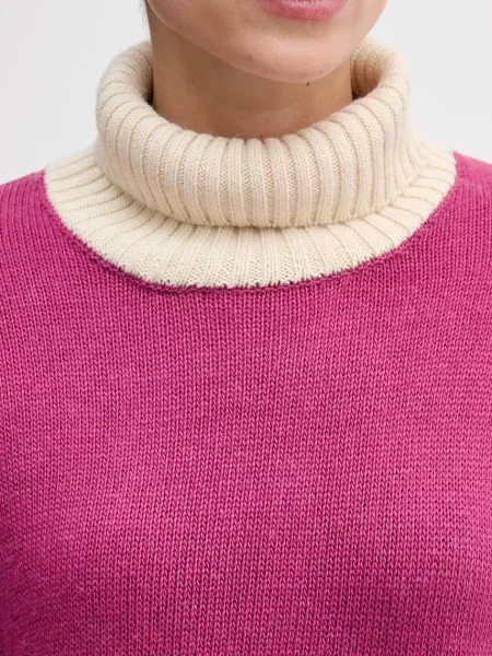 Светр із додаванням вовни United Colors of Benetton гольф рожевий