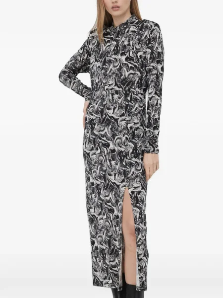 Rochie midi Gestuz până la genunchi cu spatele deschis de costum negru