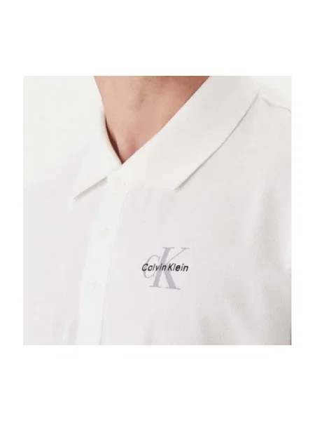 Tricou polo Calvin Klein Jeans casual alb