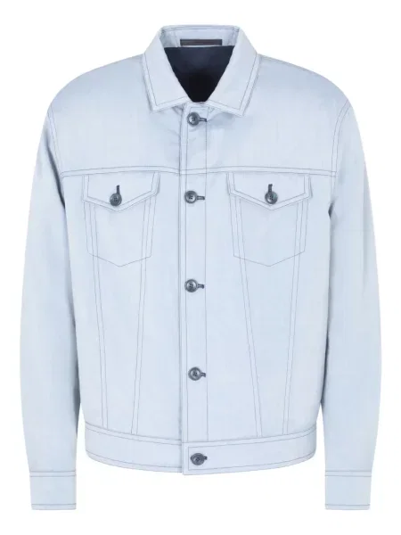 Копринено яке тип бомбър Giorgio Armani синьо