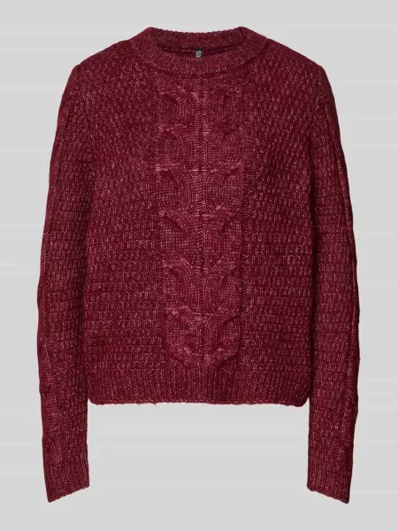 Krój regular fit sweter z dzianiny z dodatkiem wełny model „NINA” Pieces
