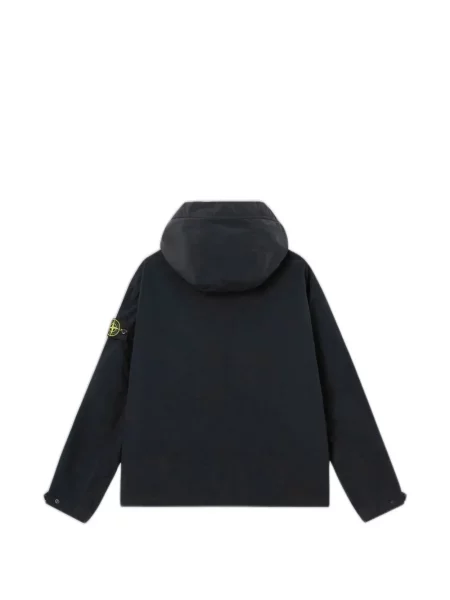 Geacă Stone Island cu glugă cu strasuri negru