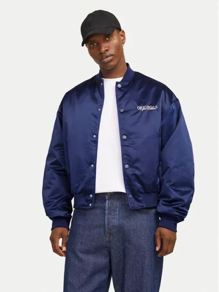 Jack & Jones Kurtka bomber Boston niebieski