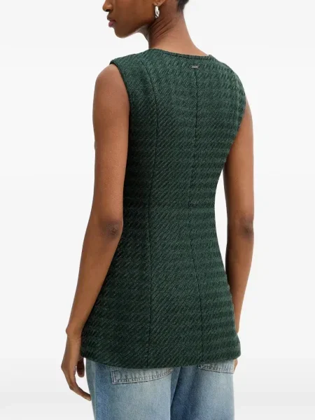 Top Armani Exchange w jodełkę zielony