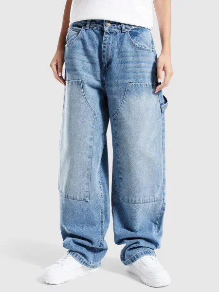 Supply&demand Spodnie Barrel Jeans niebieskie