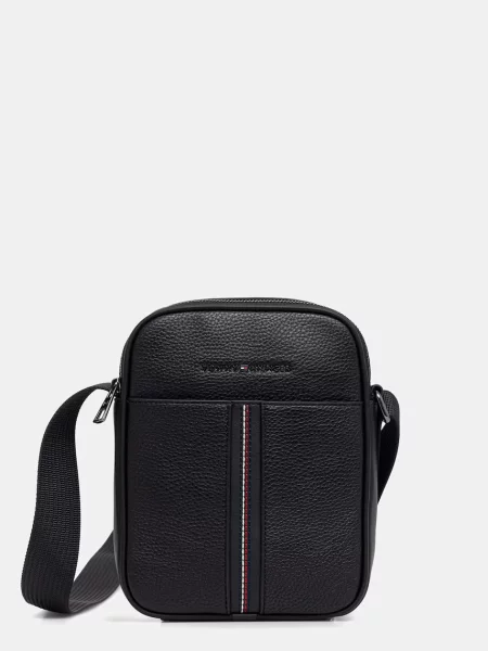 Tommy Hilfiger torbica za čez ramo iz umetnega usnja črna