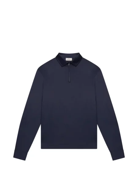 Lung tricou polo Valenza albastru