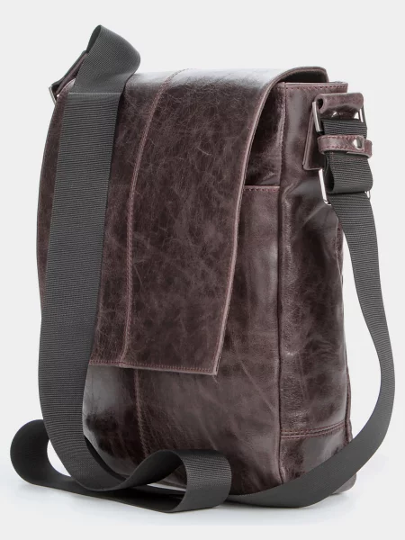 Кожаная сумка через плечо Shvigel коричневая