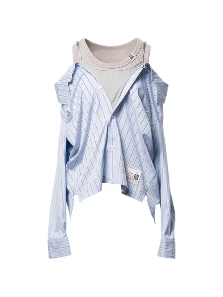 Cămașă Maison Mihara Yasuhiro cu dungi albastru