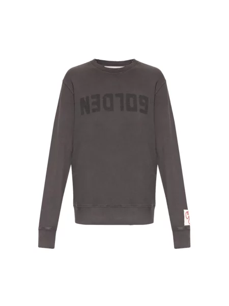 Bluza nierozpinana Golden Goose z dekoltem w serek szara