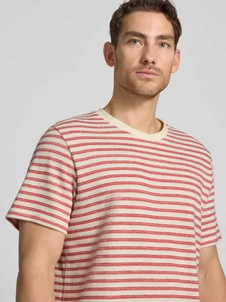T-shirt o kroju regular fit z mieszanka bawełny model KEVIN' Selected Homme czerwona