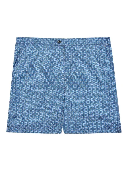 Slip de baie Incotex cu imagine cu imprimeu geometric albastru