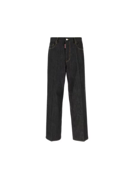 Szerokie jeansy Dsquared2 czarne