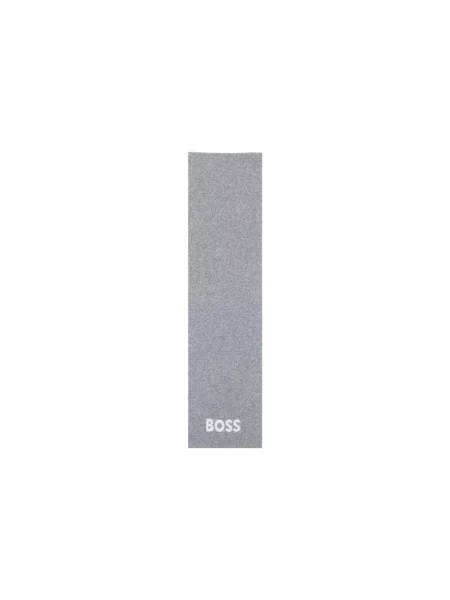 Dzianinowa szal Boss z nadrukiem szara