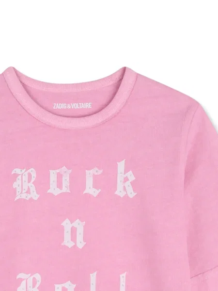 Dětské tričko Zadig & Voltaire růžové