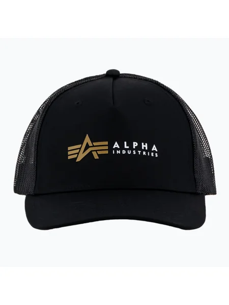 Șapcă pentru bărbați Alpha Industries Label Trucker black negru