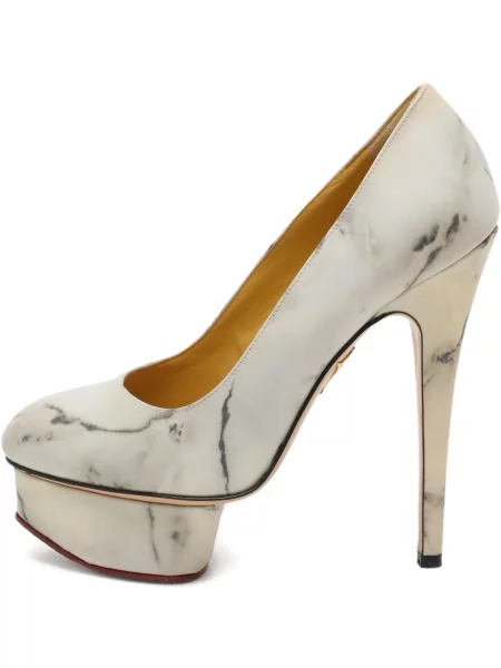 Pantofi cu toc Charlotte Olympia cu imagine alb
