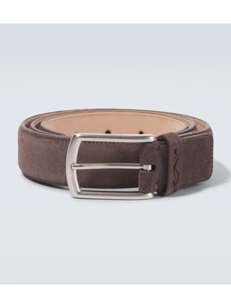 Curea Zegna din piele de căprioară maro
