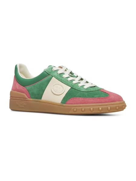 Sneakersy Valentino Garavani sznurowane skórzane różowe