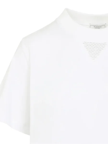 Tricou Peserico cu decolteu rotund alb