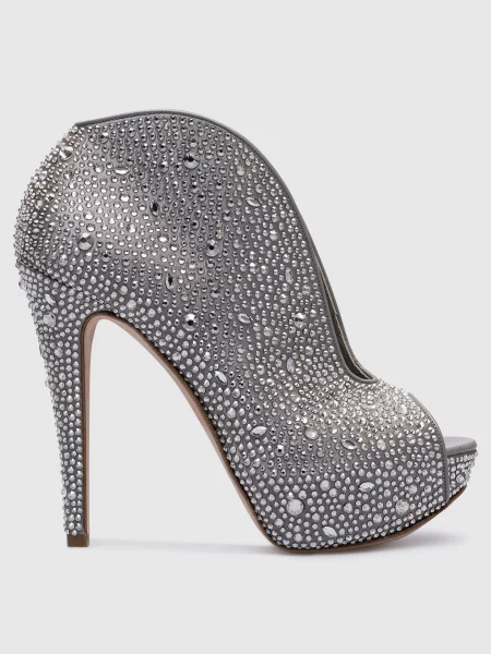 Туфлі з кристалами Gina сірі