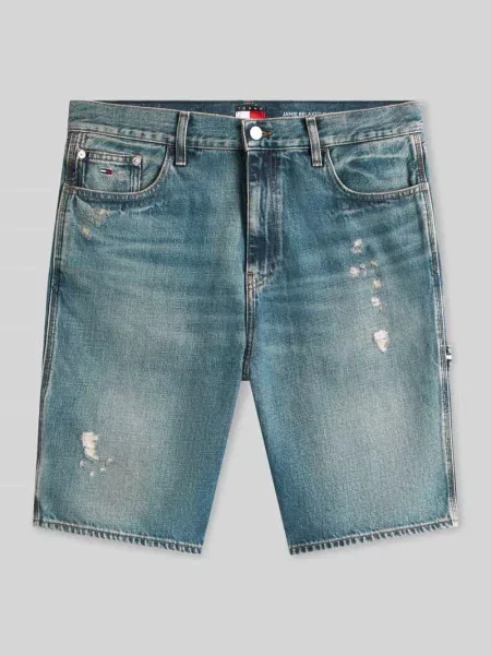 Szorty jeansowe o kroju regular fit z czystej bawełny Tommy Jeans niebieskie