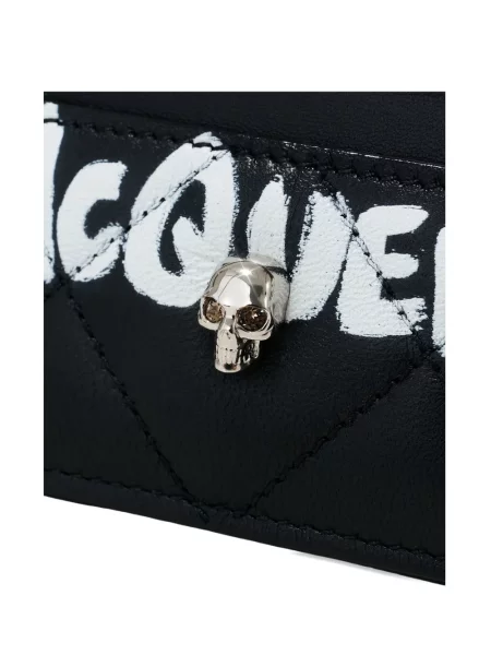 Portofel Alexander Mcqueen cu imagine negru