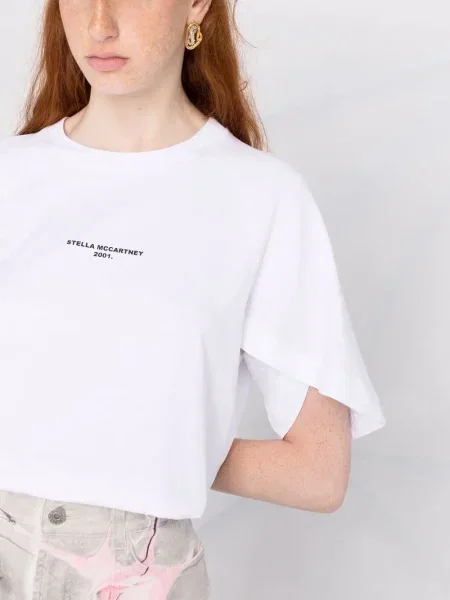Тениска Stella Mccartney с принт бяло