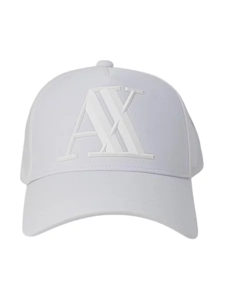 Czapka z daszkiem Armani Exchange z autografem biała