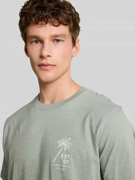 T-shirt o kroju regular fit z czystej bawełny Tom Tailor Denim