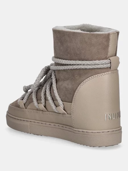 Inuikii cizme de zăpadă din piele întoarsă Classic Wedge gri