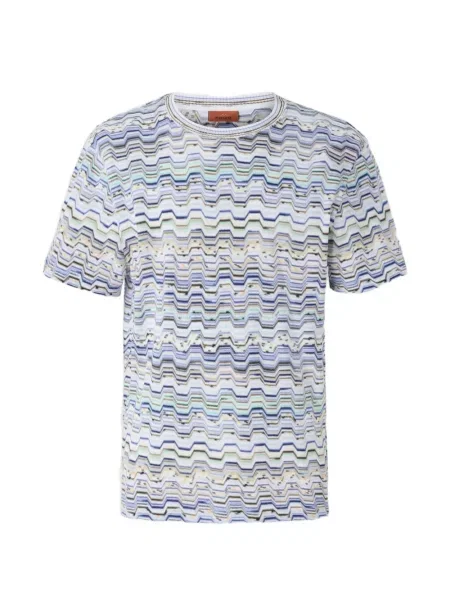 Tricou Missoni tricotate alb
