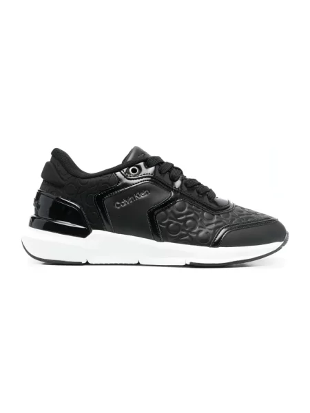 Sneakersy Calvin Klein skórzane czarne