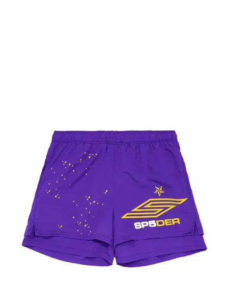 Pantaloni scurți Sp5der cu autograf violet