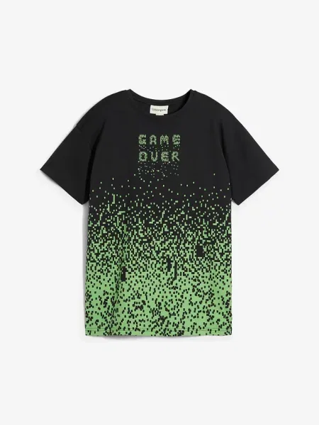 T-shirt z czystej bawełny organicznej czarna