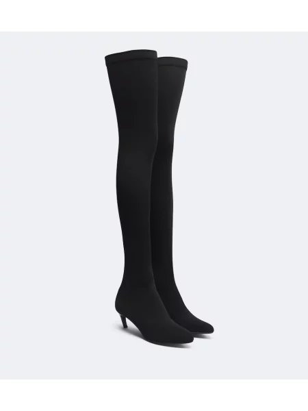 Cizme Victoria Beckham din jerseu negru