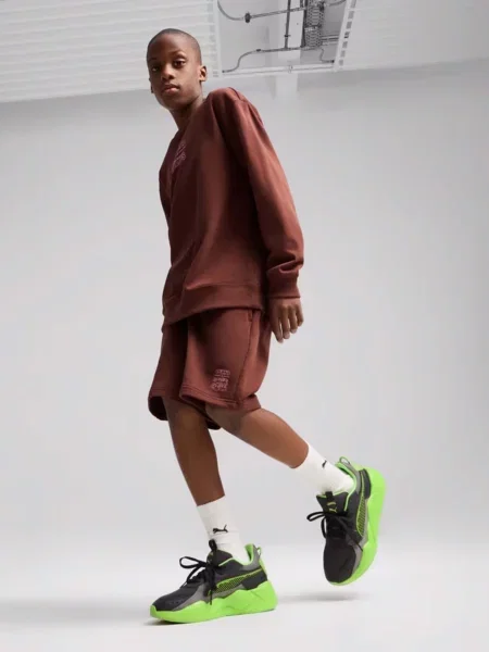 Дитячі Спортивні шорти PUMA HOOPS X TMNT коричневий