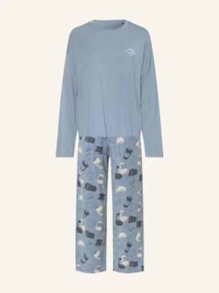 Schiesser Piżama Casual Fashion blau
