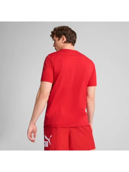 Koszulka Puma Ess Logo Lab Summer Tee czerwona