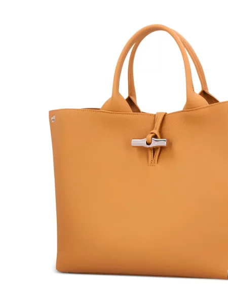 Geantă shopper Longchamp din piele maro