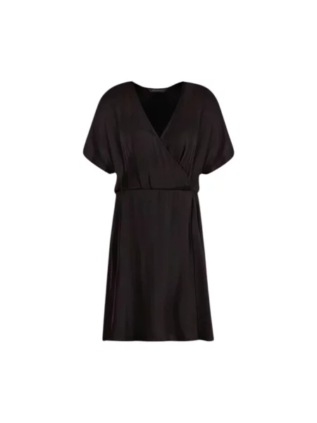 Sukienka mini Armani Exchange szyfonowa kopertowa czarna